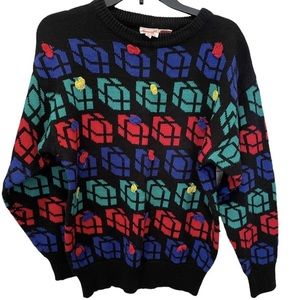 Vintage Fetagetti Christmas Sweater Womens Medium Christmas Holiday Gifts Y2K